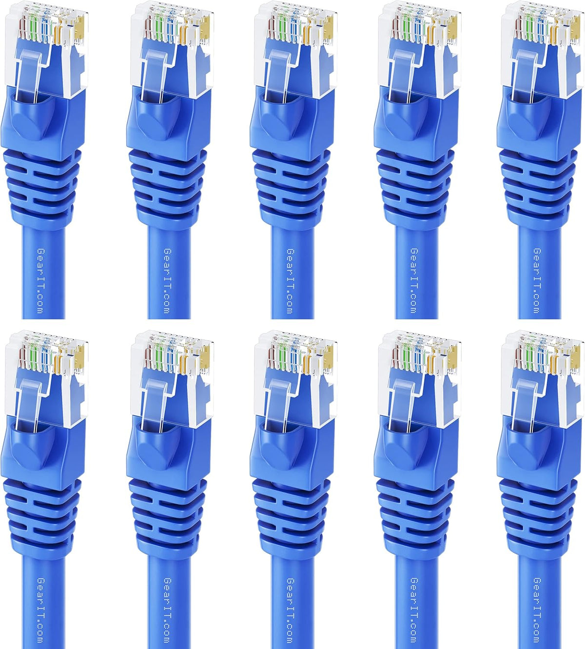Cat 6 Ethernet Cable 100 ft 5-Pack Blue D38757