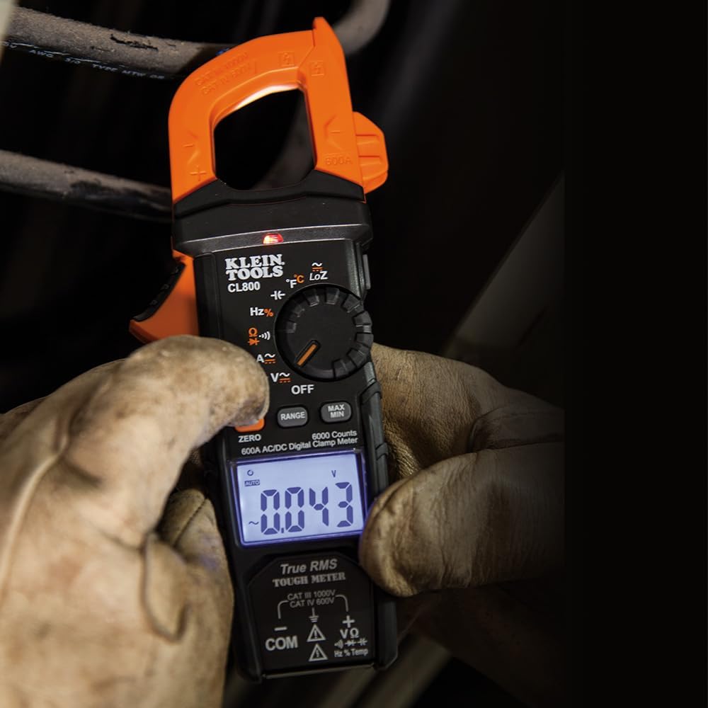 Digital Clamp Meter, Auto Ranging TRMS, AC/DC Volt/Current, LoZ, Continuity, Frequency, Capacitance, NCVT, Temp, 1000V B42791