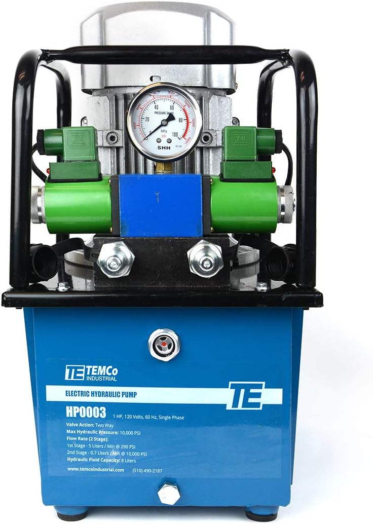 Electric Hydraulic Pump Power Pack Unit 2 Stage Double Acting 110v 10k psi 488 Cubic in Capacity S863224