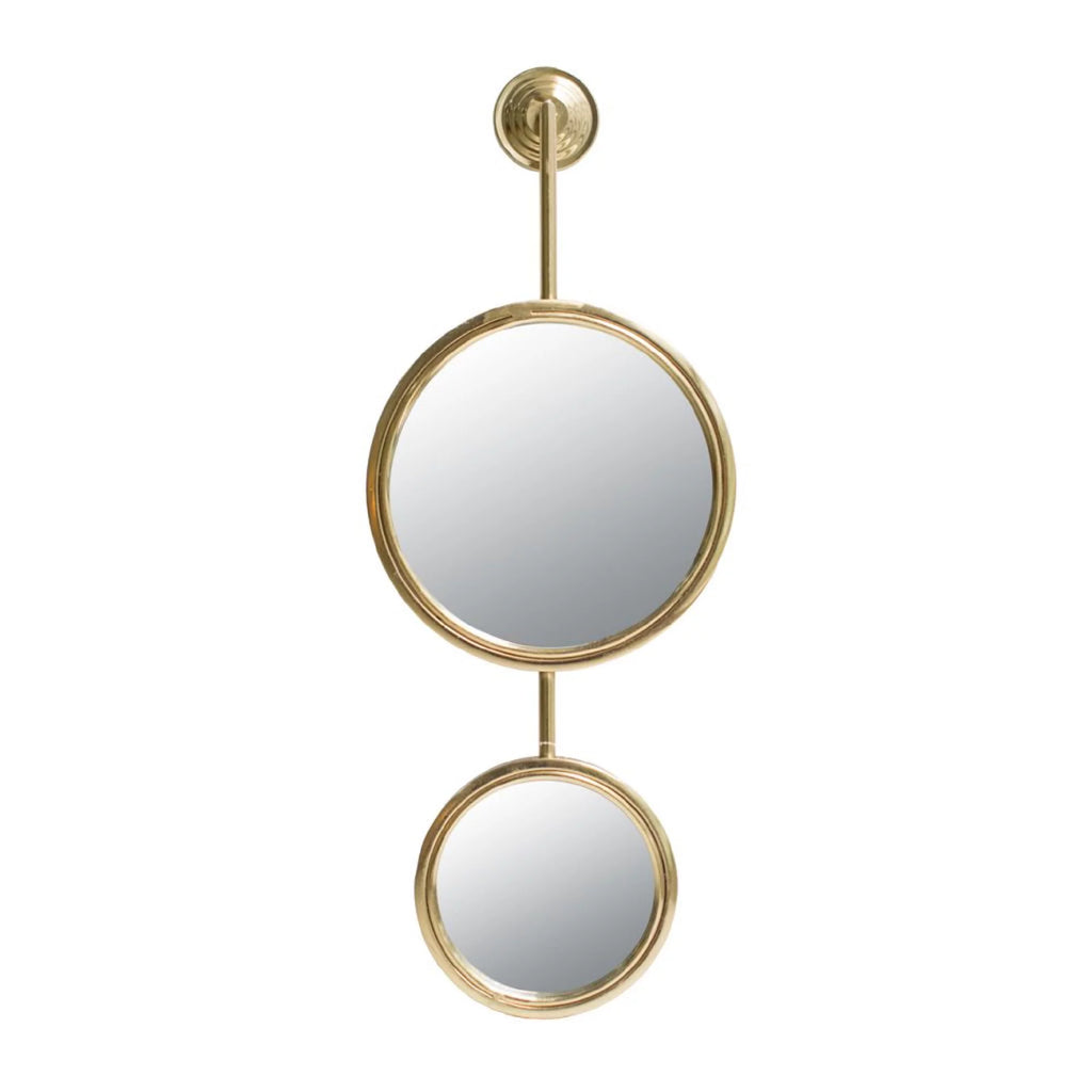 28.5" Gold Framed Round Wall Mounted Mirror J6771