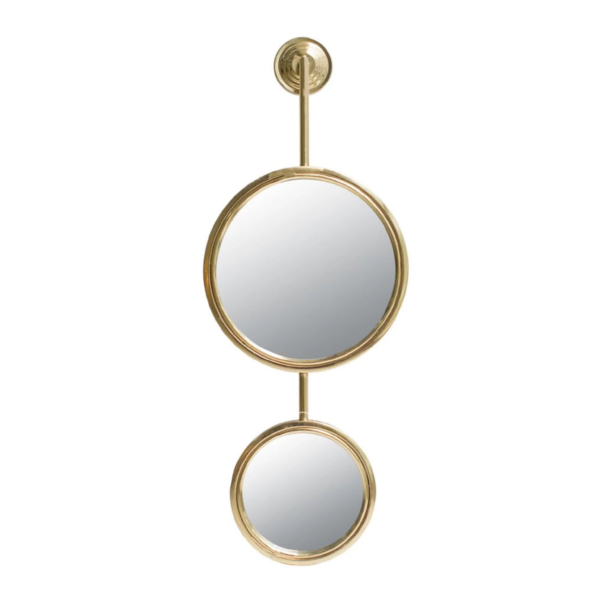 28.5" Gold Framed Round Wall Mounted Mirror J6771