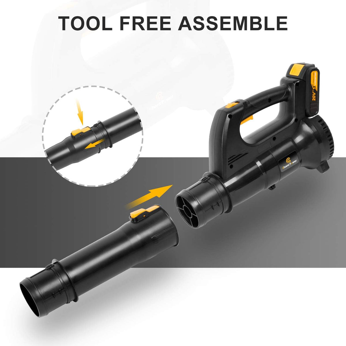 20V Cordless Leaf Blower with 2 Batteries and Charger U1758