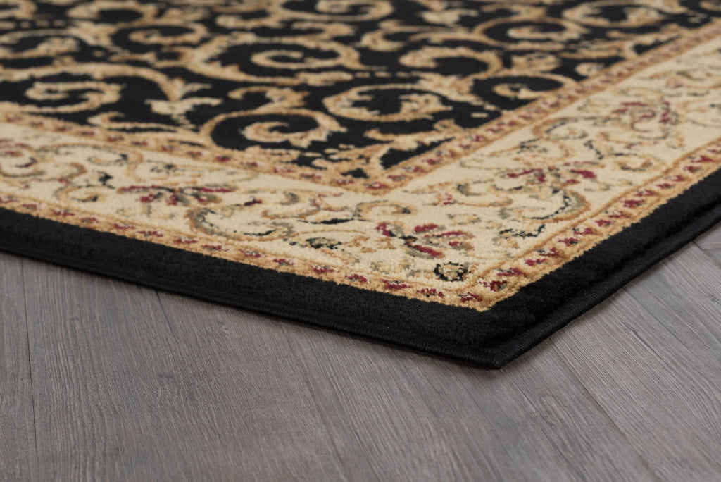 Black 8x10 Transitional Area Rug B2056