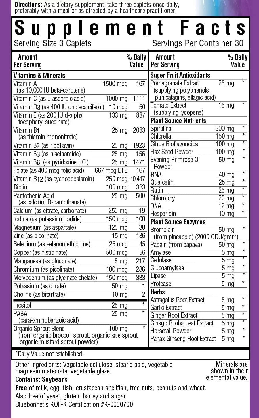Multinutrient 90 Capsules Y3985