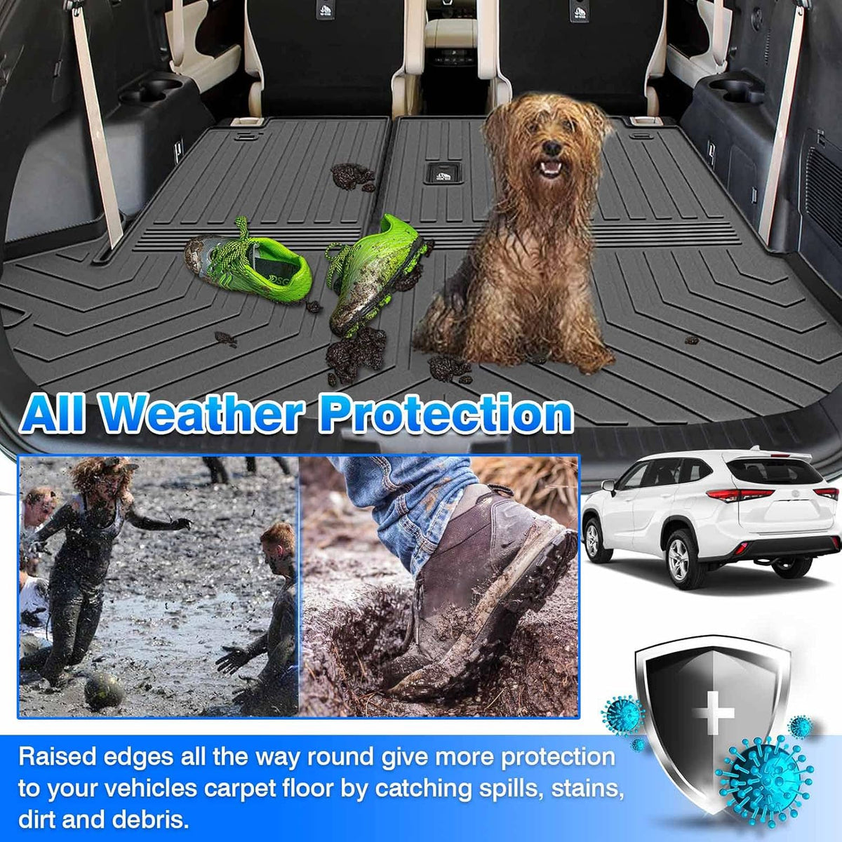 All Weather TPE Cargo Liner for Toyota Highlander 2020-2022 H167