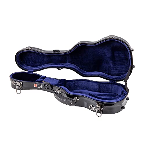 White Fiberglass Baritone Ukulele Case with Removable Shoulder Straps and TSA Lock K75738