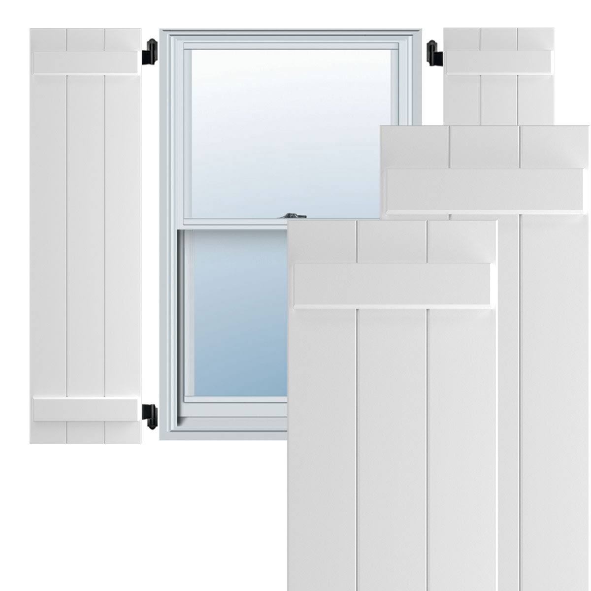 Composite Board-n-Batten Shutters (Per Pair) B4433