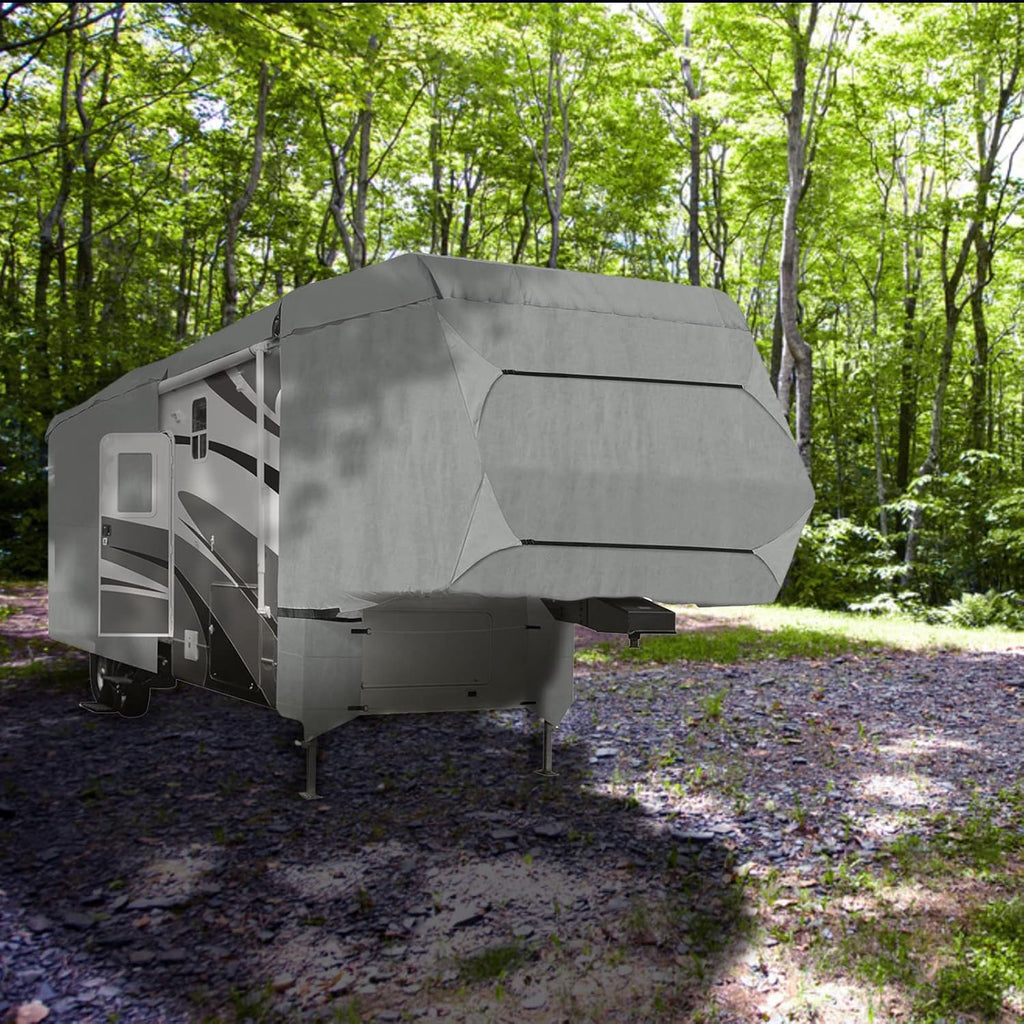 4-Layer RV Travel Trailer Camper Cover Fits 37'-41'L Extra Tall with Zipper Access C9865