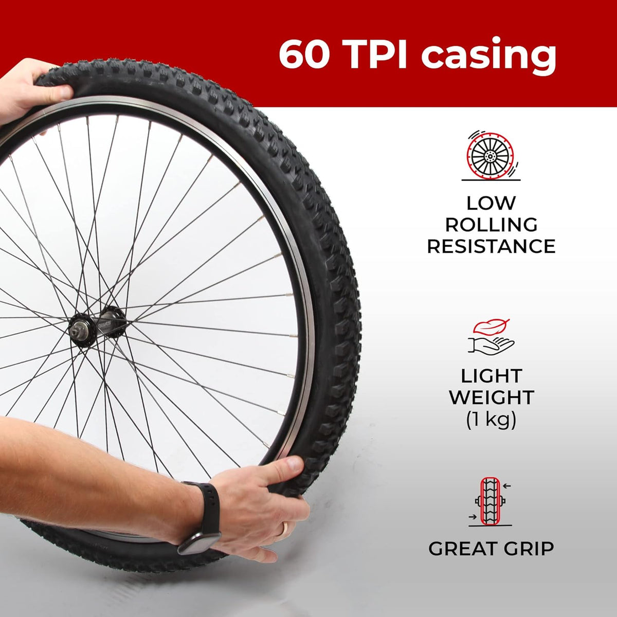 Pair 27.5 x 2.35 Inch 60 TPI Foldable All Mountain Enduro Tires with Nylon Protection S8026