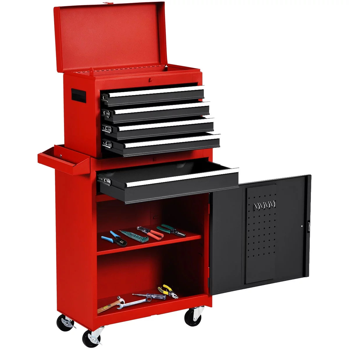 2 in 1 Tool Chest & Cabinet with 5 Sliding Drawers M530717
