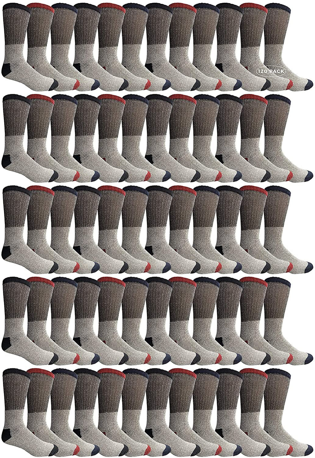 120 Pair Cotton Thermal Camping Boot Socks Z9504