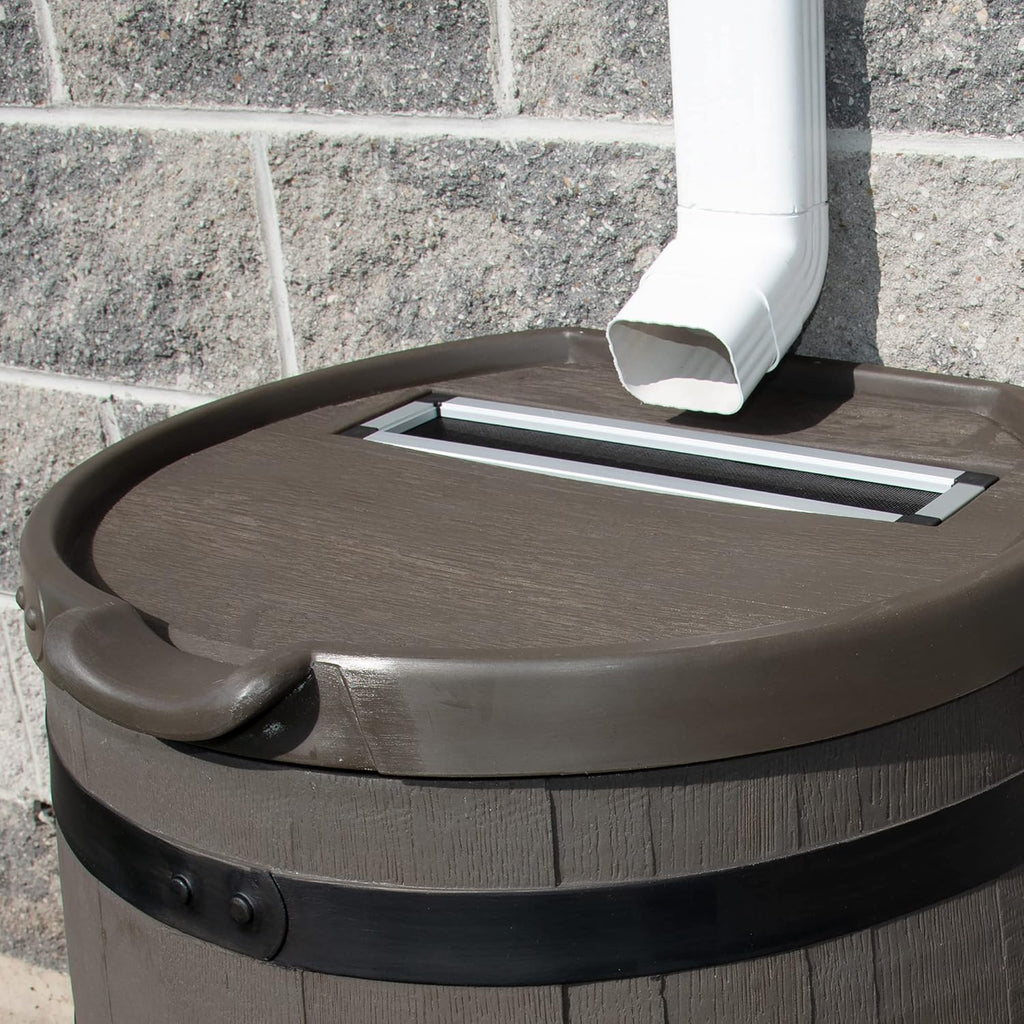 55 Gallon Polyethylene Rain Barrel with Removable Lid A452