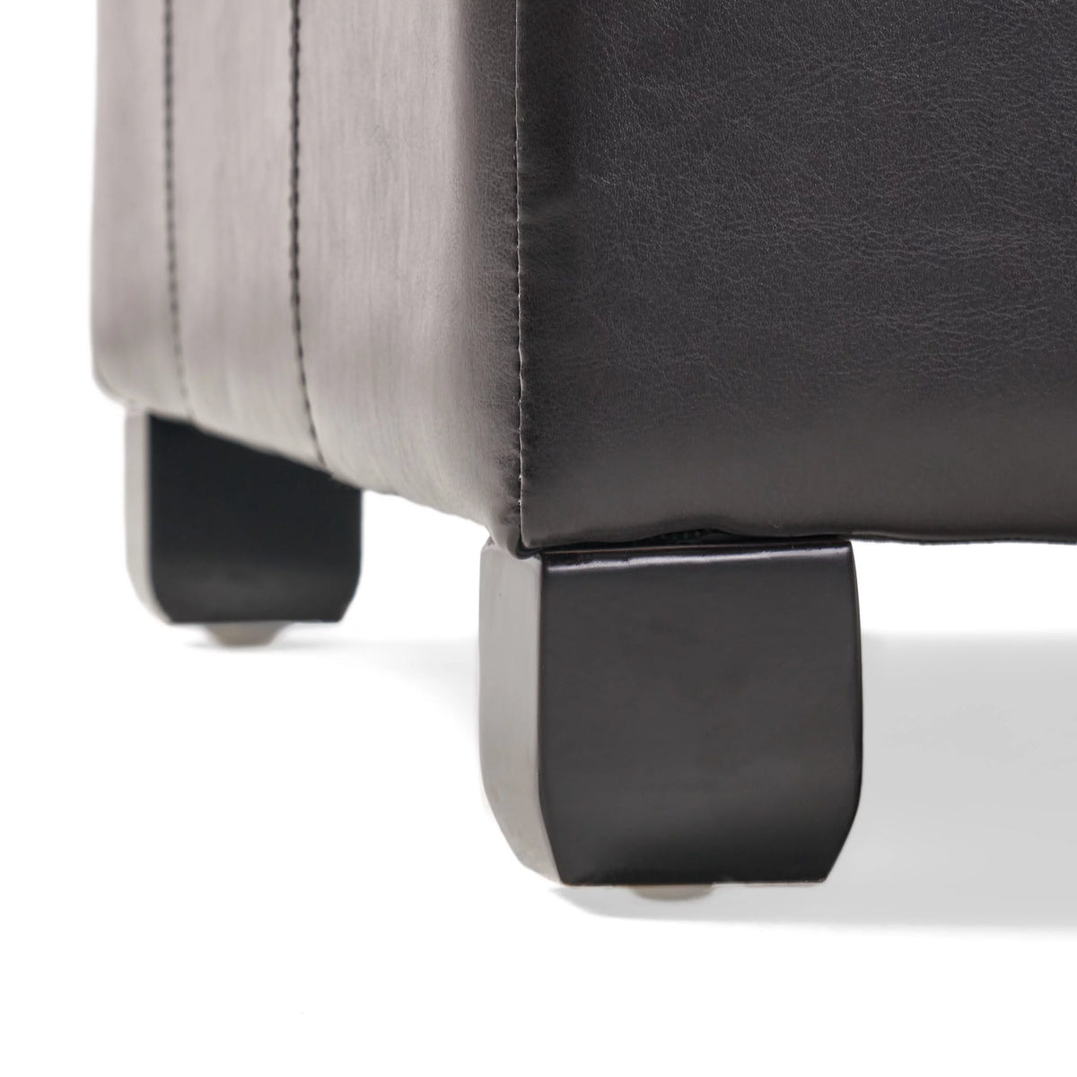 Espresso Bonded Leather Storage Ottoman J651