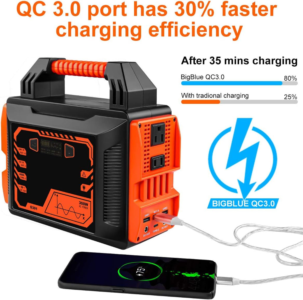 300Wh Portable Power Station with 110V/200W AC Outlet B6683