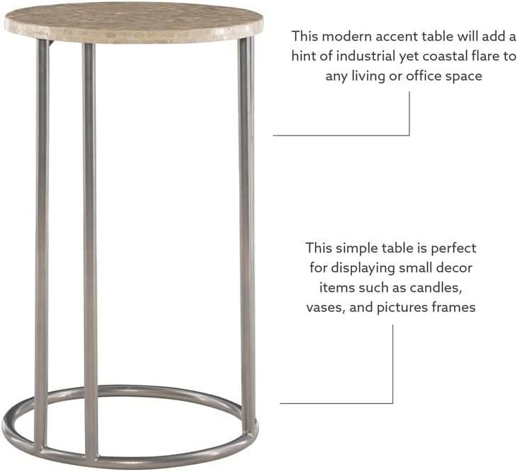 Silver Metal Accent C Table X942940