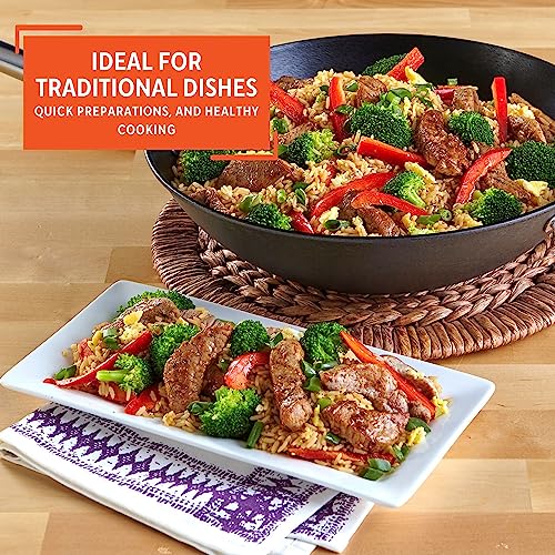 Light Cast Iron Wok 14" Black N110060