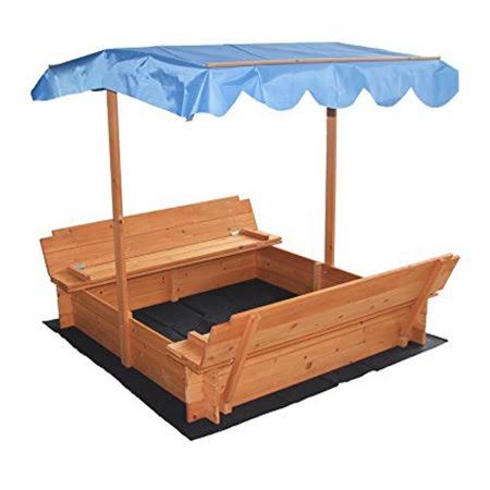 Brown Convertible Outdoor Sandbox with Canopy L499