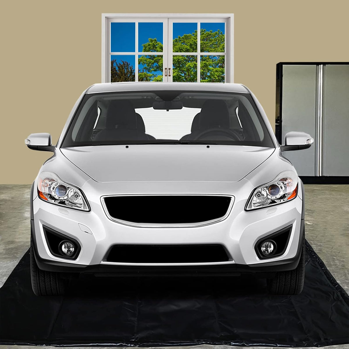 Black Garage Containment Mats 7'9'' X 18' O7989