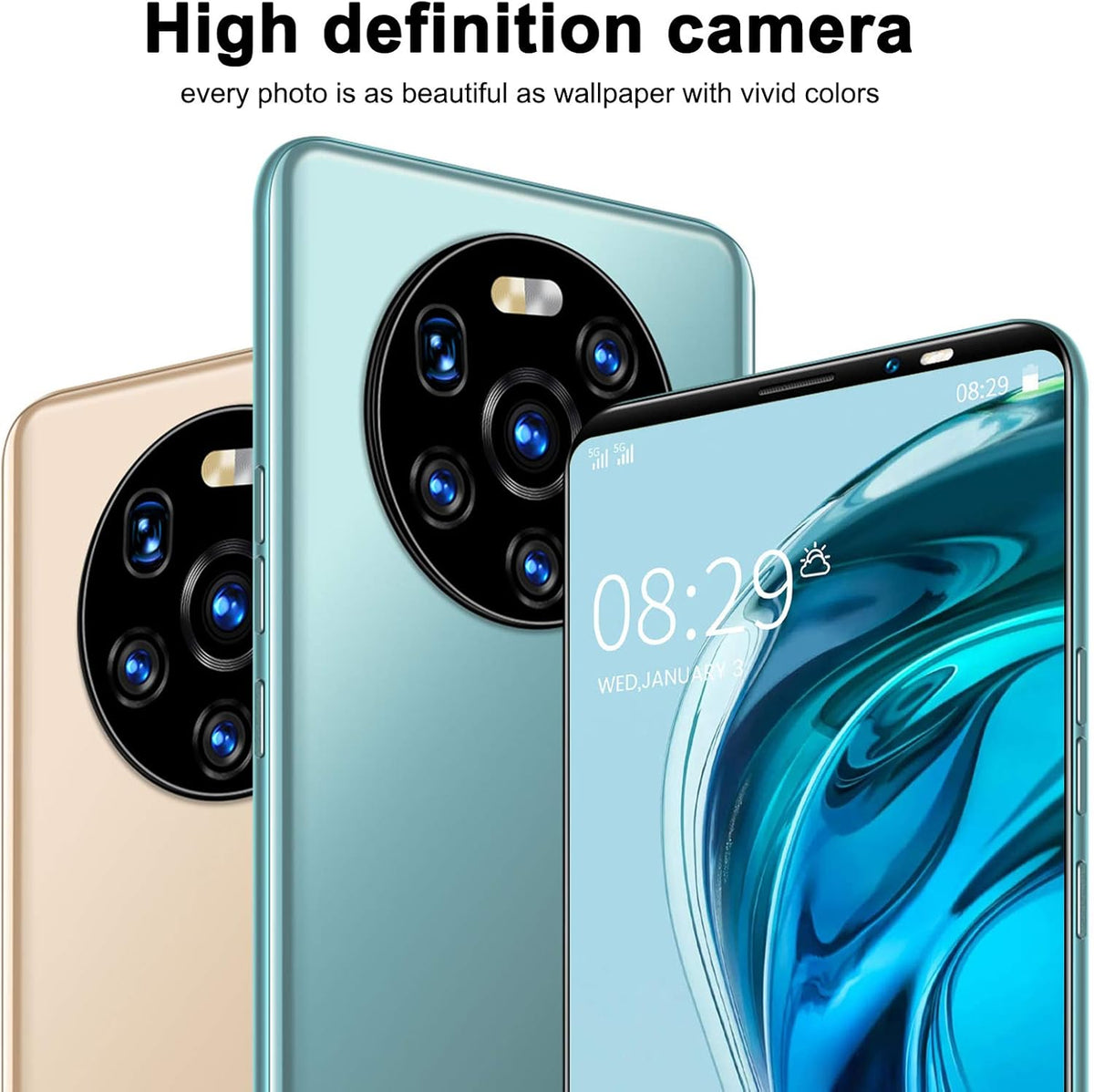 Unlocked Smartphone with Dual SIM Card 128GB Expandable Storage F81786