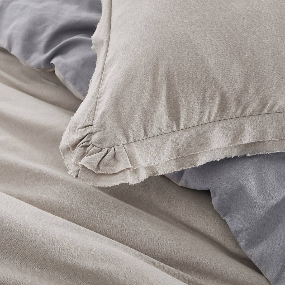 King Garment Washed Cotton Duvet Cover Set F7646