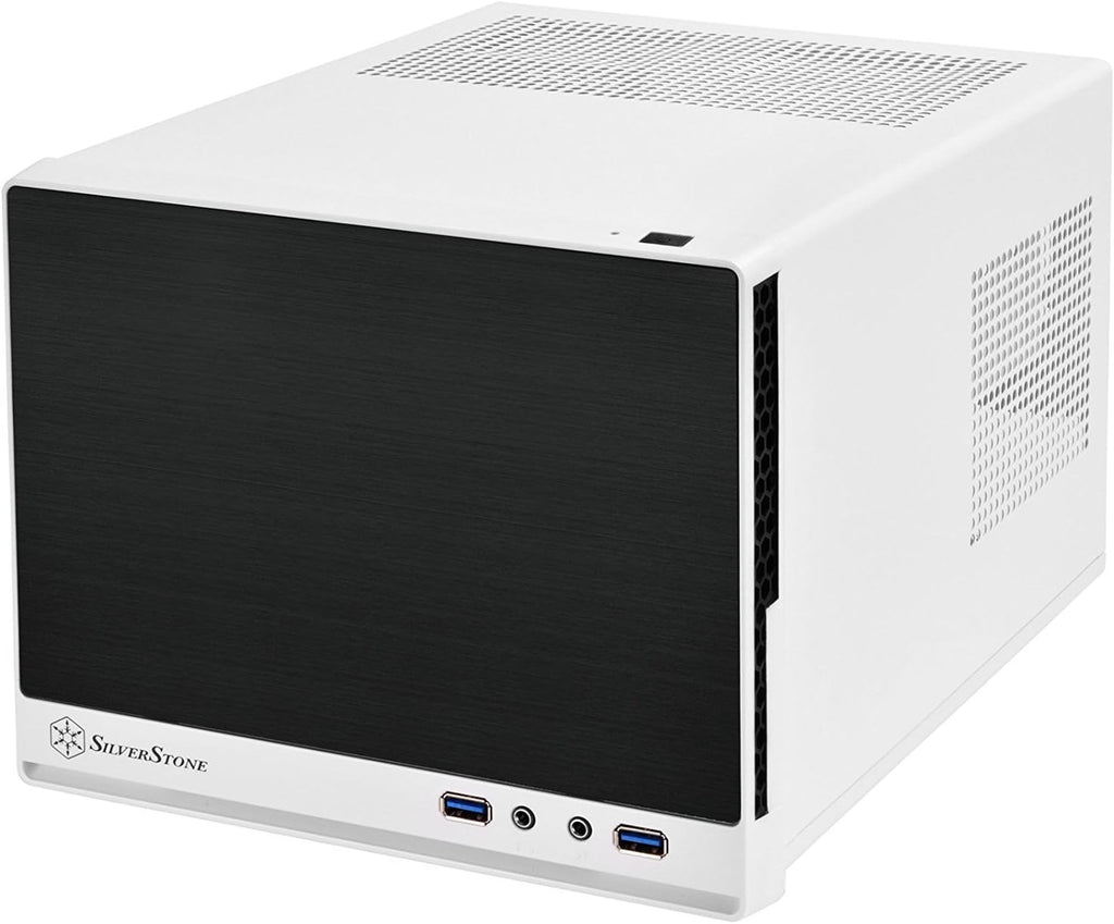 Black Ultra Compact Mini-ITX Computer Case with Mesh Front Panel I7937