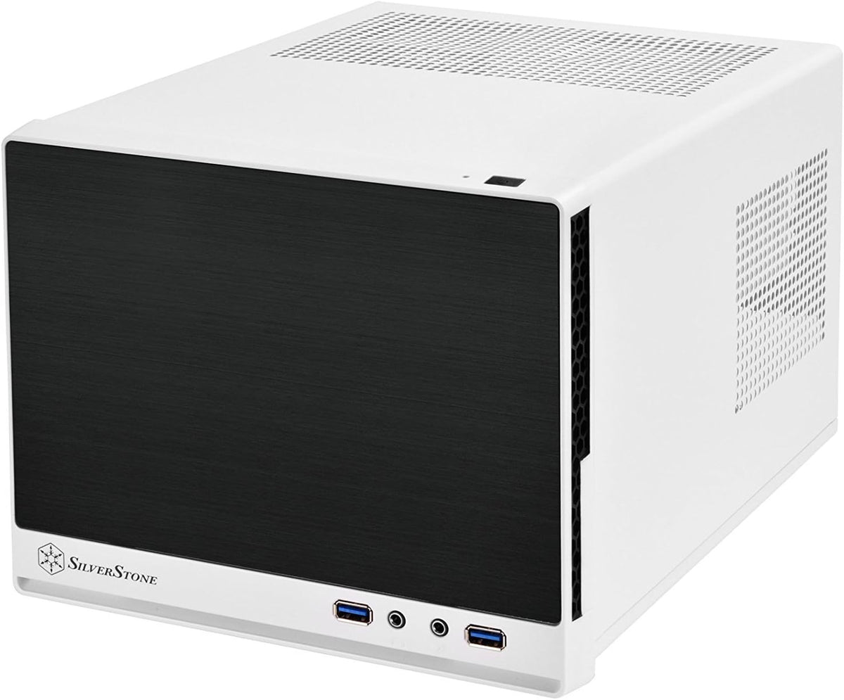 Black Ultra Compact Mini-ITX Computer Case with Mesh Front Panel I7937