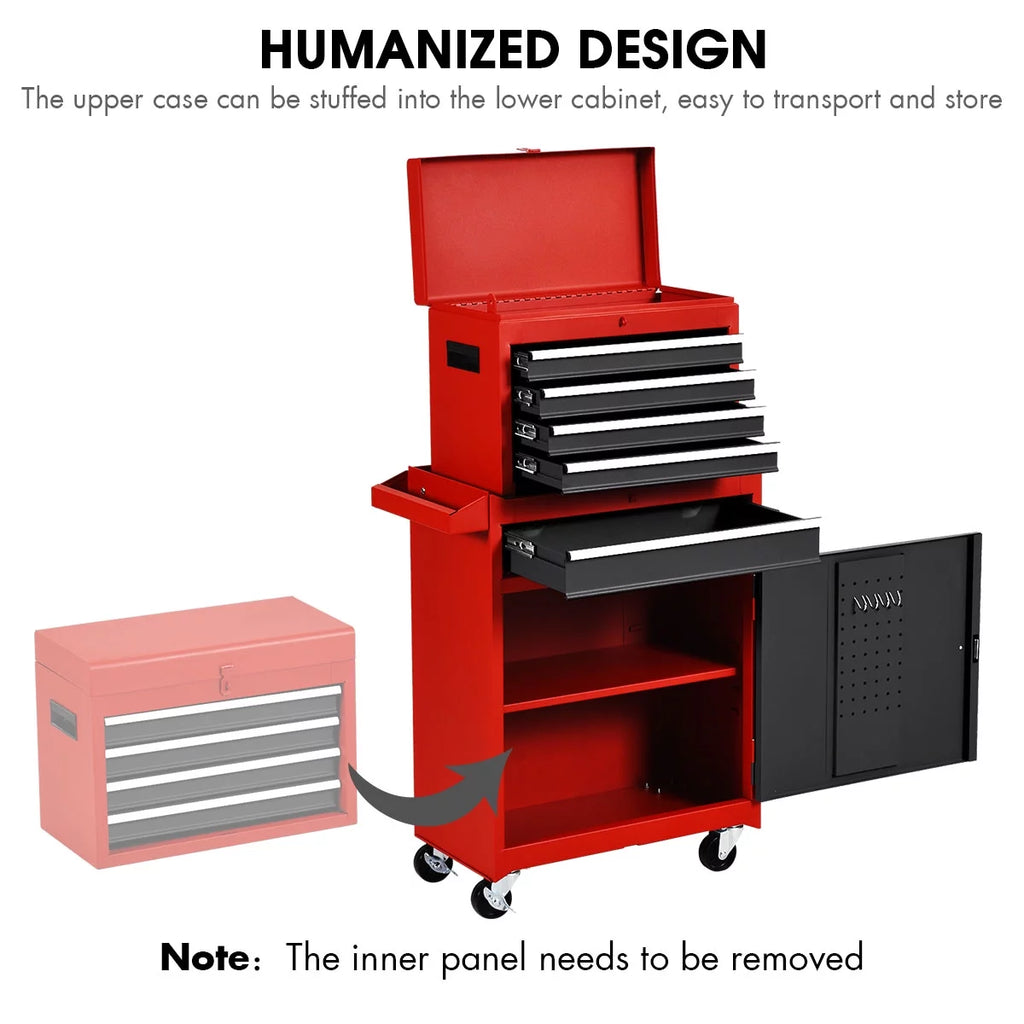 2 in 1 Tool Chest & Cabinet with 5 Sliding Drawers M530717