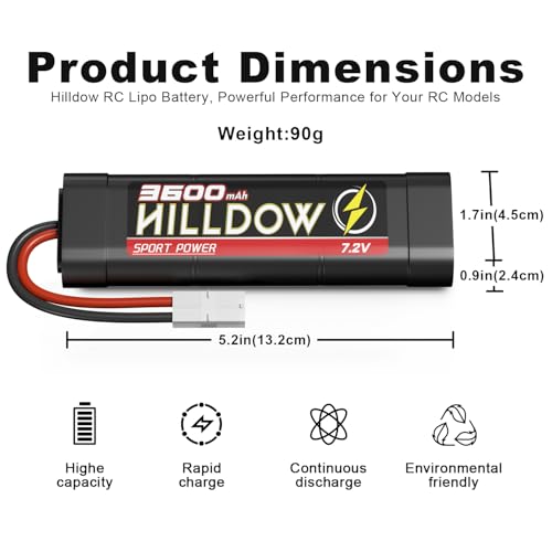 7.2V 3300mAh NiMH RC Battery 2 Packs N626650