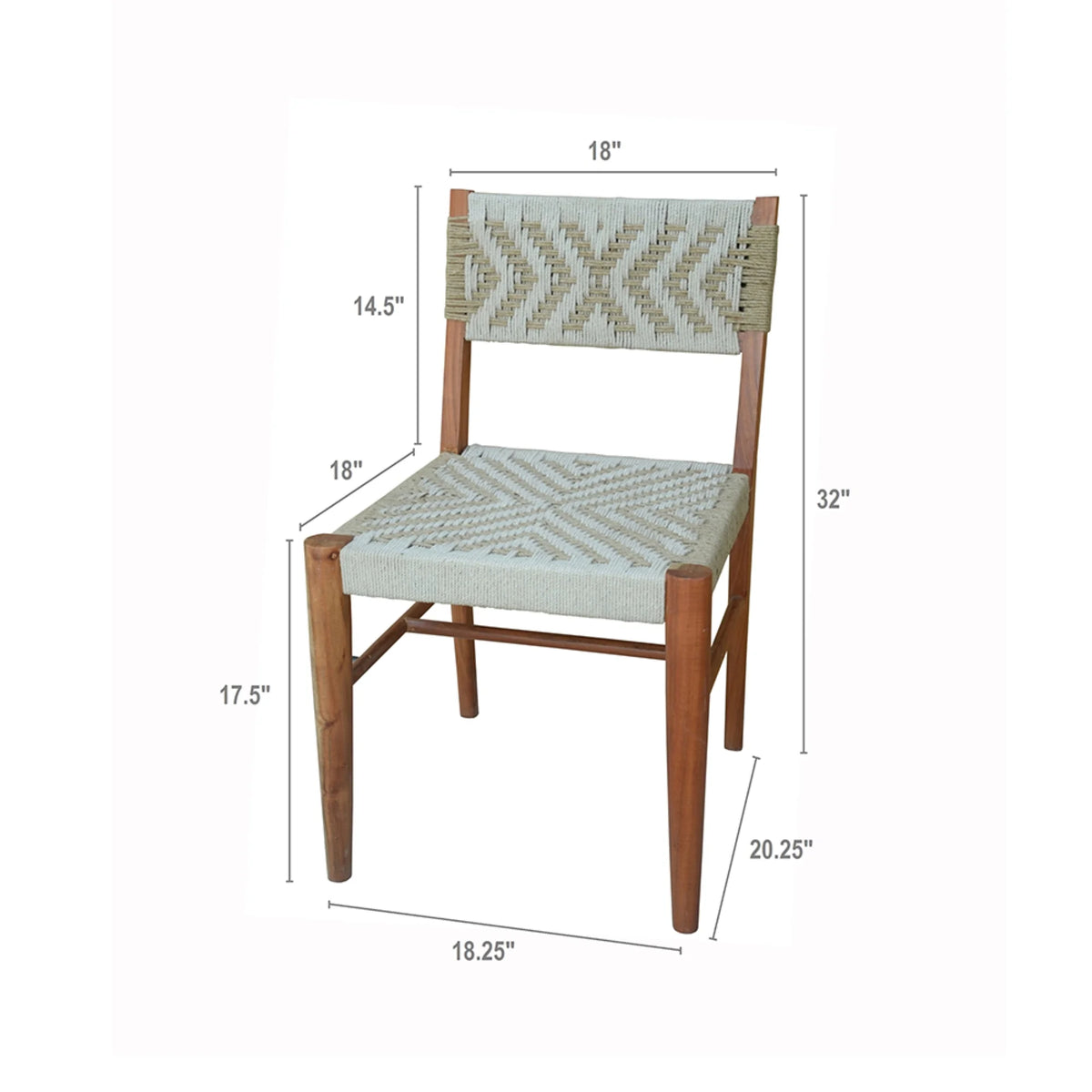 Gray and Brown Weaving Chair Y404