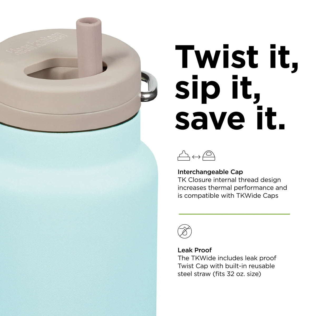 32 Oz Stainless Steel Insulated Water Bottle D693634
