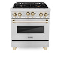 30 Inch Gas Range with Gold Accents Q1686