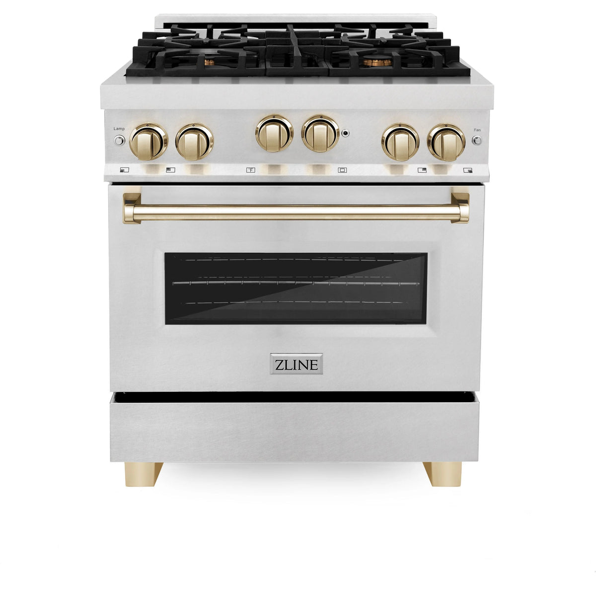 30 Inch Gas Range with Gold Accents Q1686