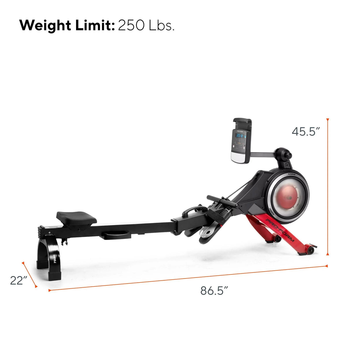 Rower with Display and Tablet Holder Y546337