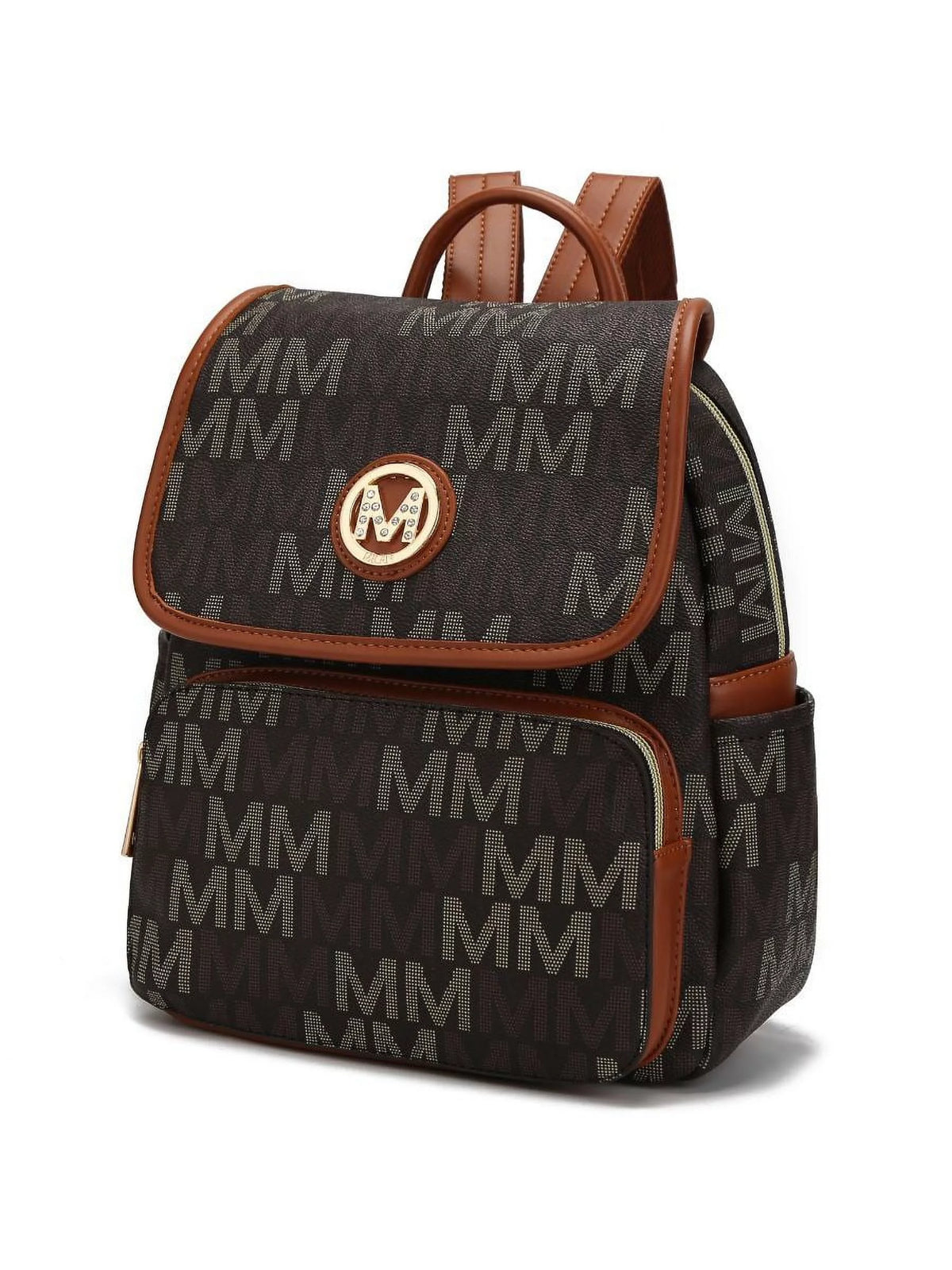 Black Vegan Leather Backpack B156