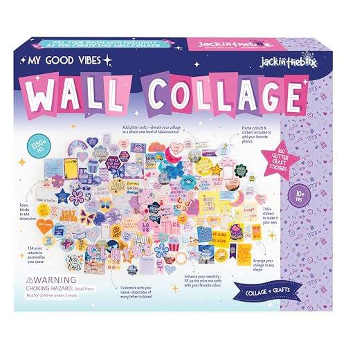 DIY Wall Collage Kit with Glitter Crafts, 1350 PCS S706733