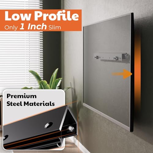 Universal Studless TV Wall Mount for 32-75Inch TVs, Low Profile, 100lbs, Vesa 200x100 to 600x400mm R7798