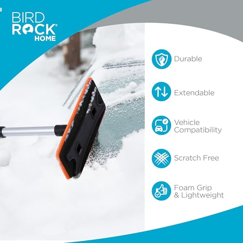 55" Extendable Snow Brush with 14" Foam Head & Detachable Scraper P425