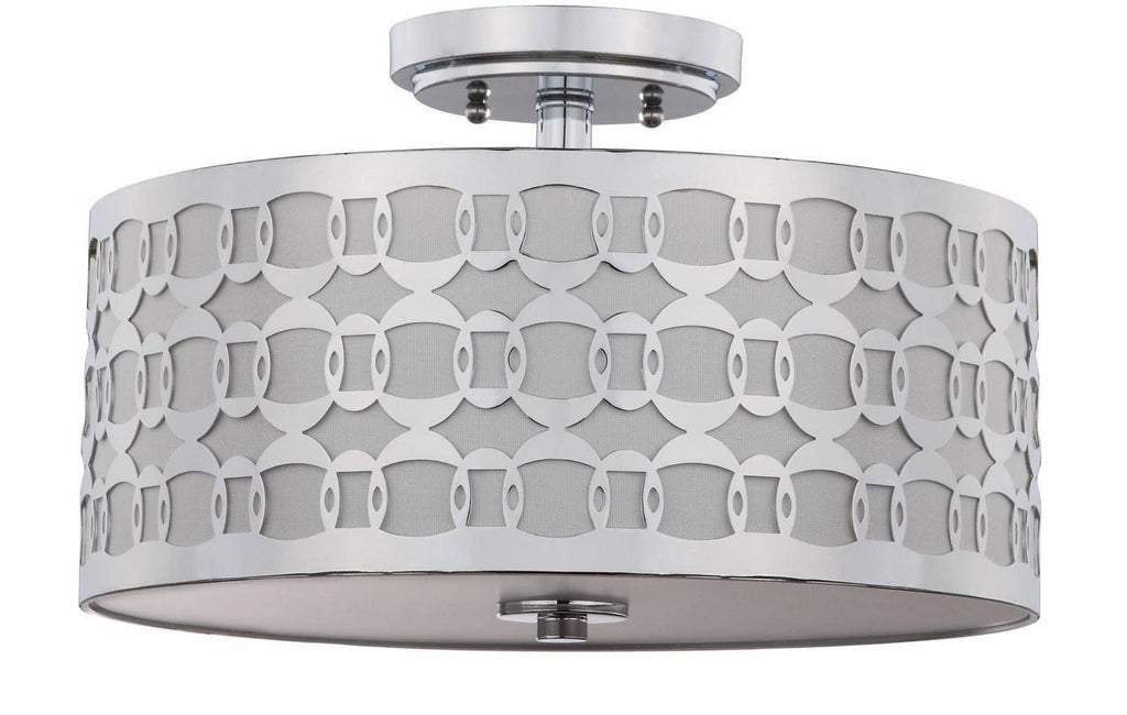 3-Light Chrome Semi-Flush Mount J771106