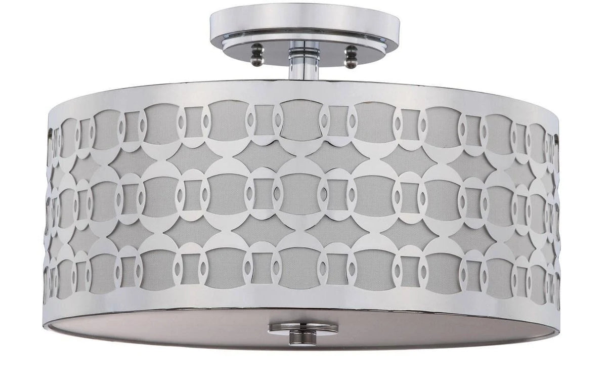 3-Light Chrome Semi-Flush Mount J771106