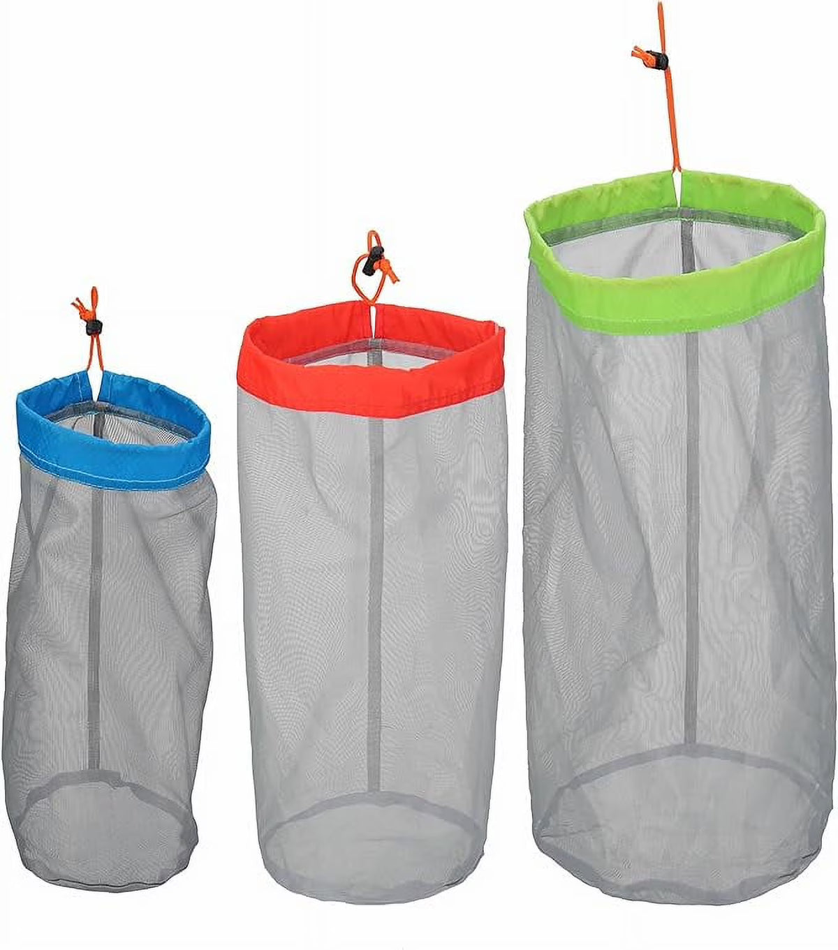 Stuff Sack Set of 3 Lightweight Nylon Mesh Drawstring Storage Bag C401