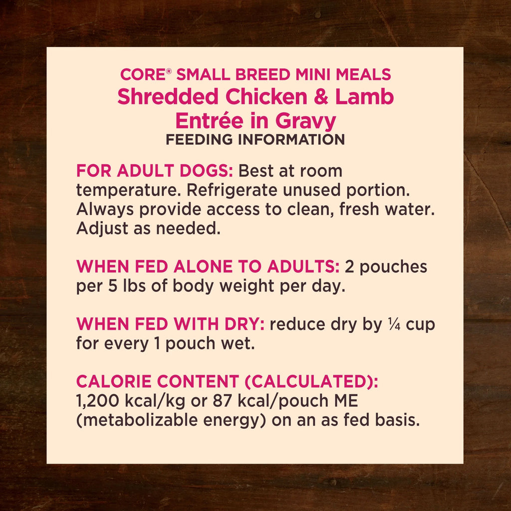 Grain Free Small Breed Wet Dog Food, Shredded Chicken & Lamb in Gravy, 3-Ounce (Pack of 12) N636