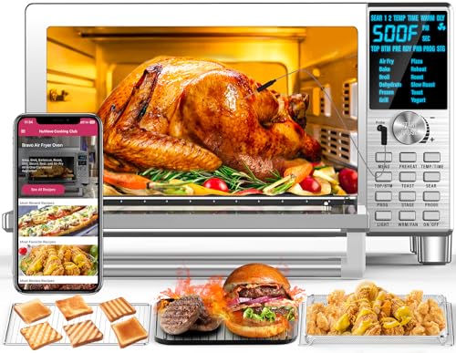10-in-1 Air Fryer Toaster Oven, 21-Qt Stainless Steel B486109