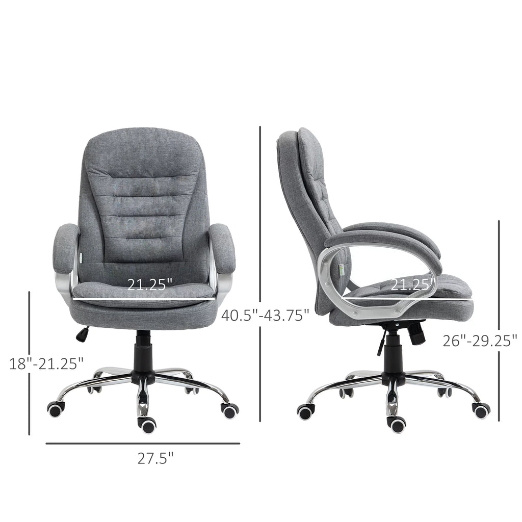 Grey Executive Chair with Adjustable Height V7604