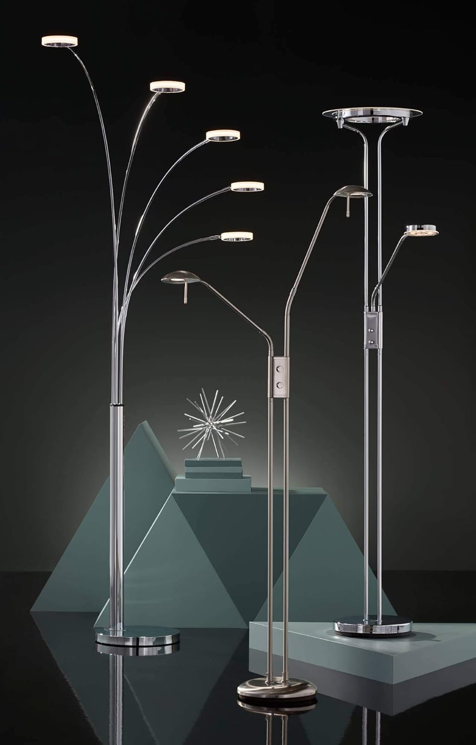 Brushed Nickel Silver 2-Light LED Pharmacy Lamp G461