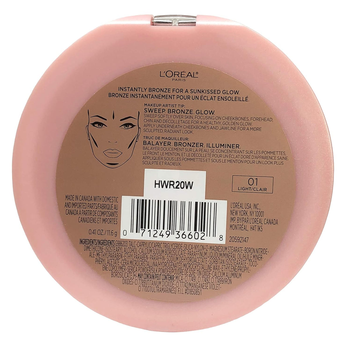 Light 0.41 Fluid Ounce Bronzer Z5791