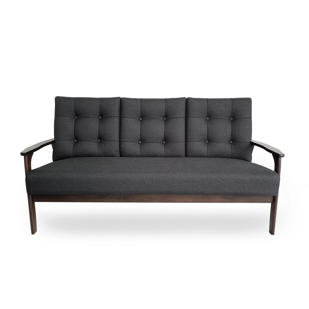 Charcoal Gray Fabric 2 Piece Sofa and Loveseat W991011