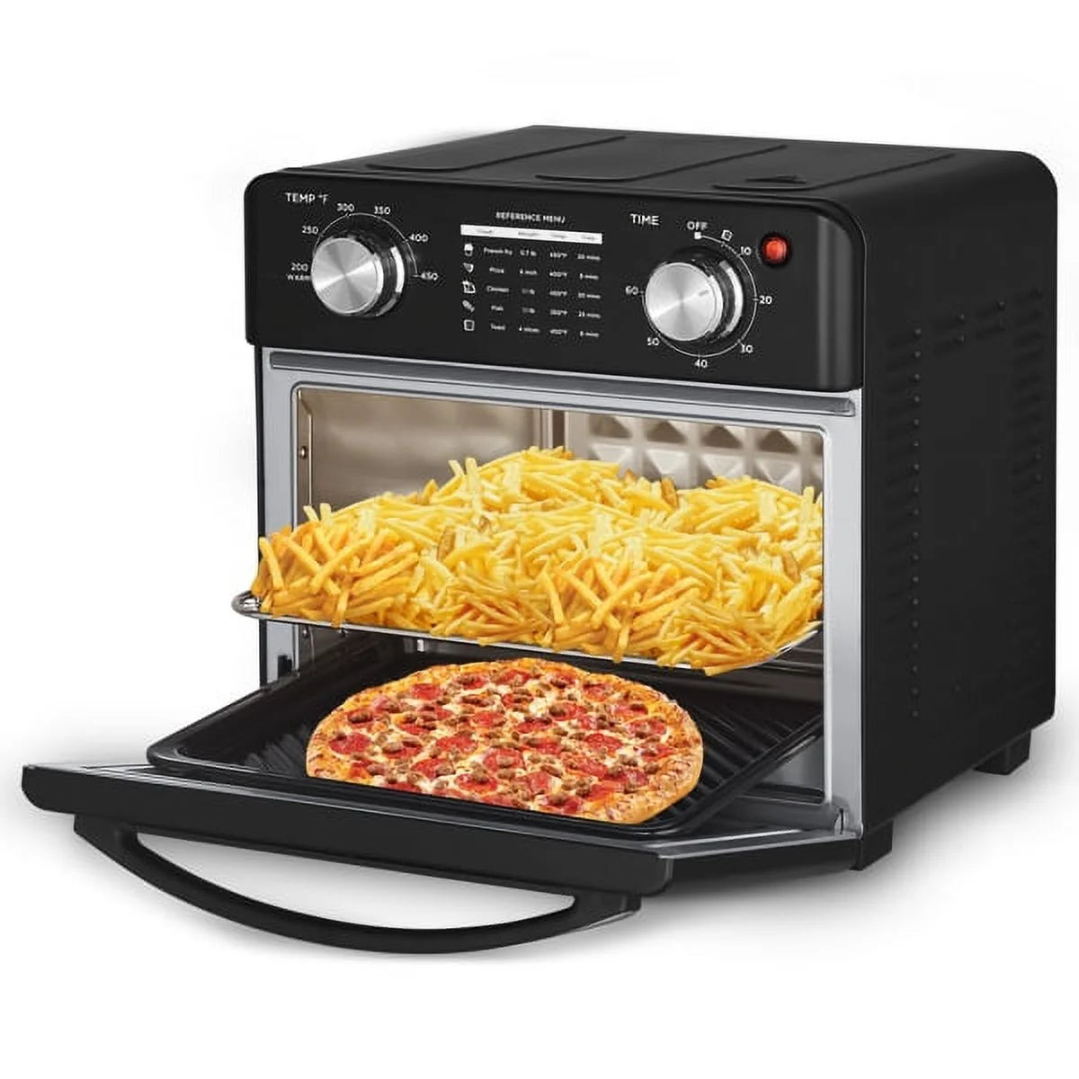 10qt Black Stainless Steel Air Fryer Toaster Oven Combo Q2674