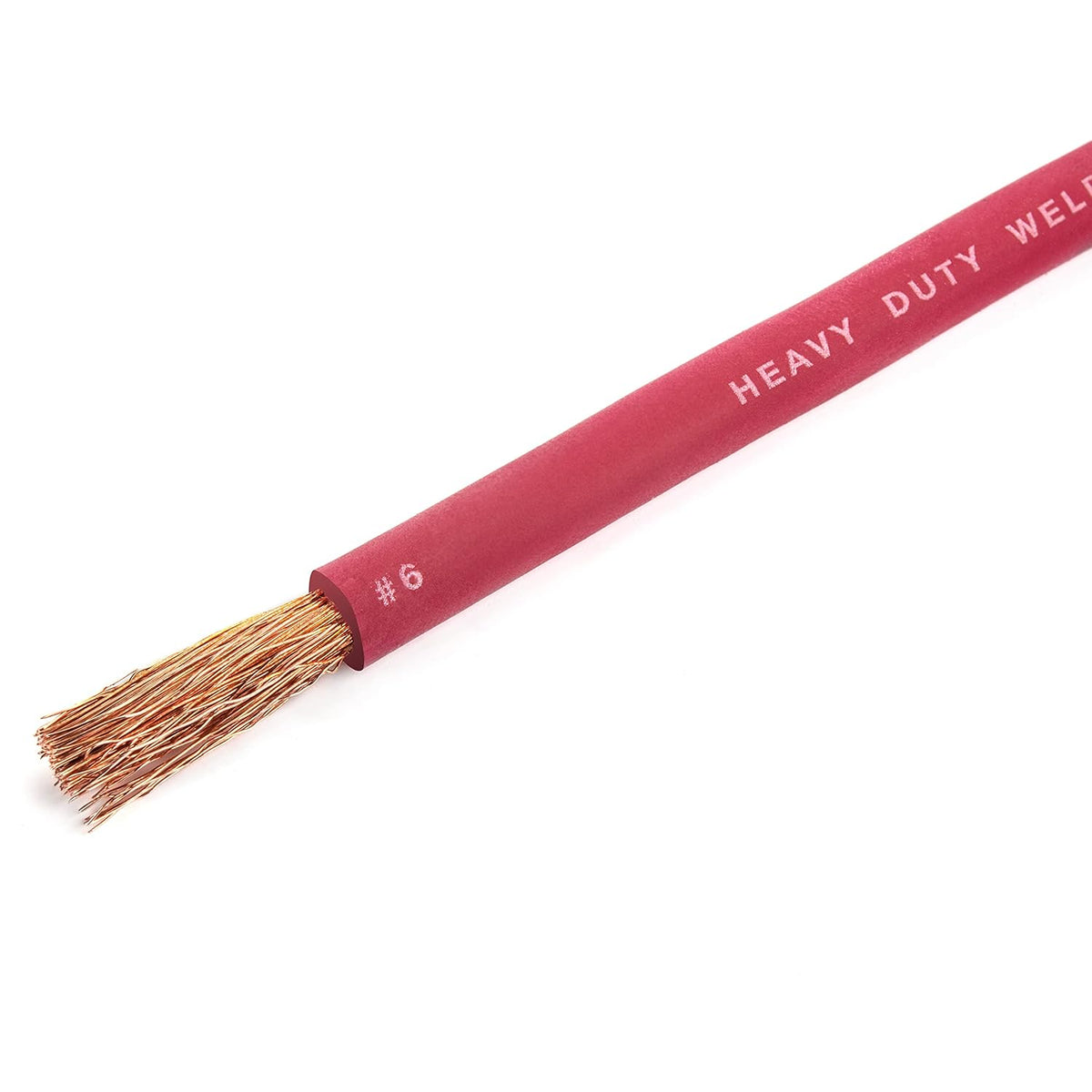 6 Gauge Welding Cable 600 Volt Red 25 Feet V676376