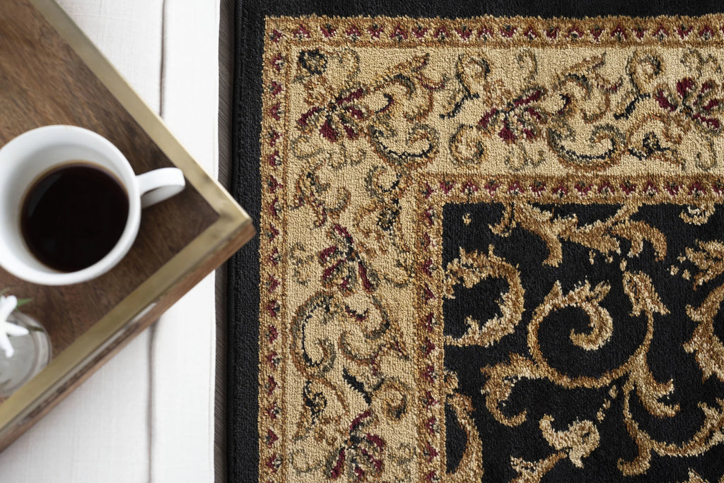 Black 8x10 Transitional Area Rug B2056