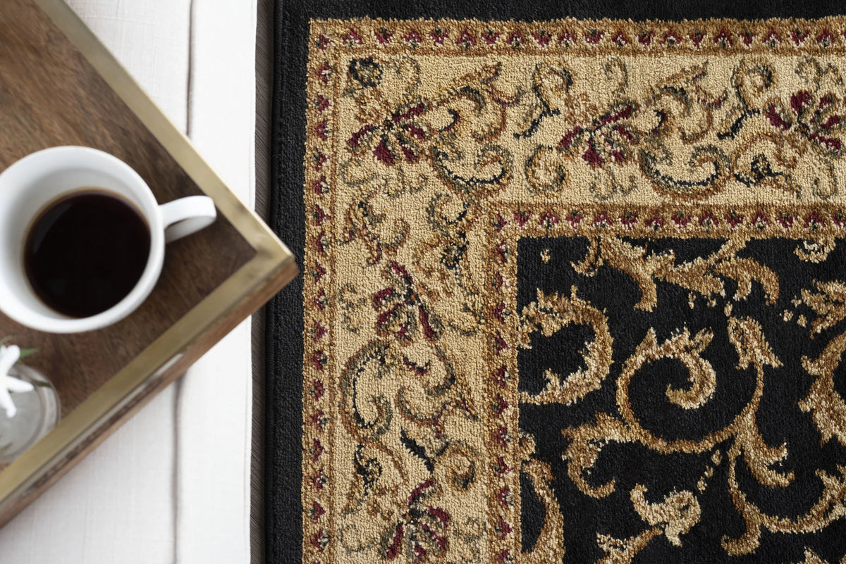 Black 8x10 Transitional Area Rug B2056